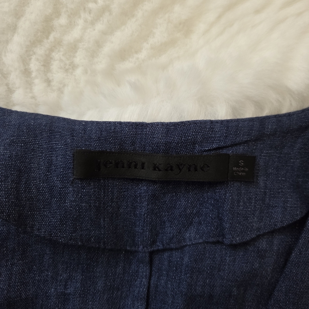 Jenni Kayne Indigo Button-Front Linen Midi Dress - Picture 11 of 15